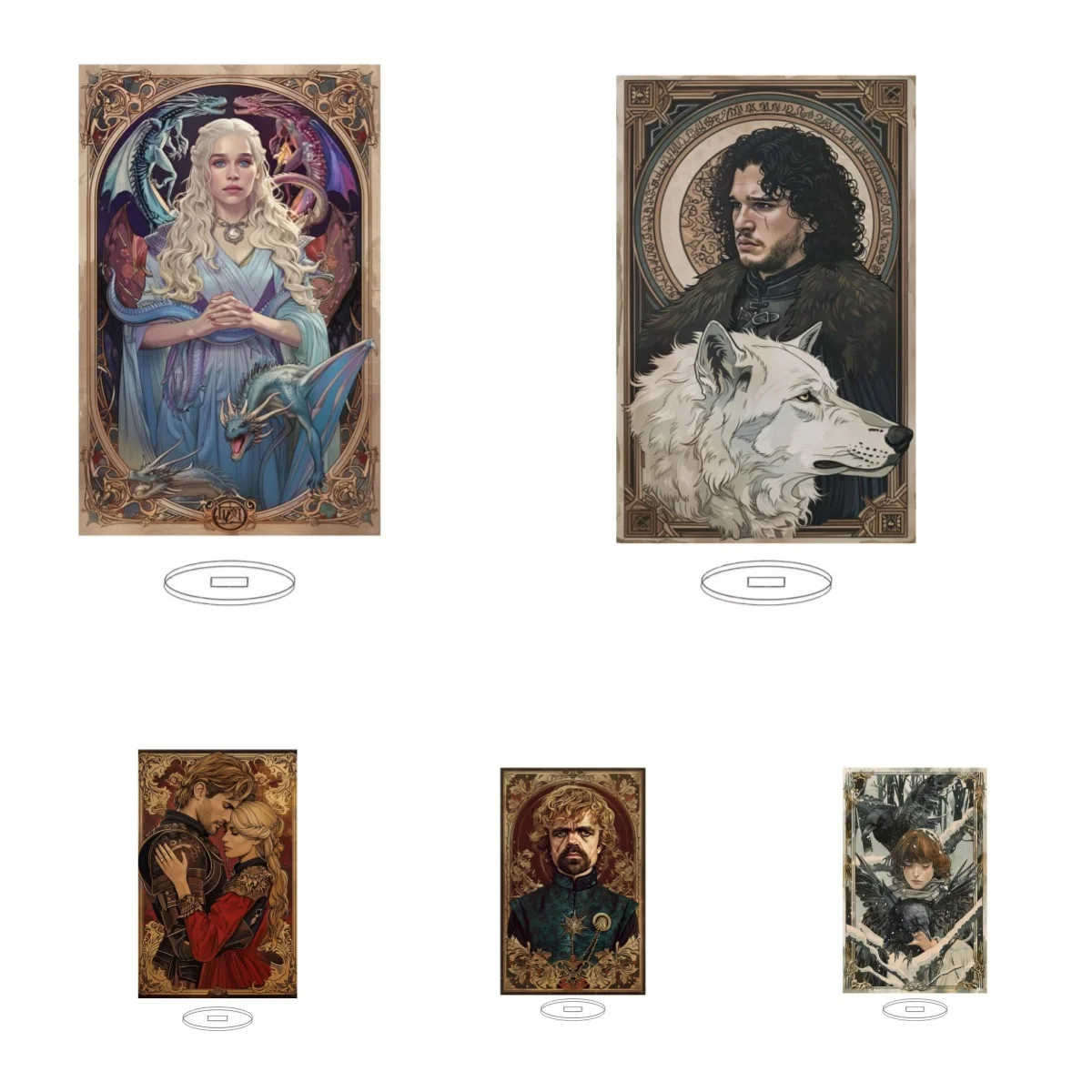 15 سنتيمتر لعبة ساخنة: لعبة من عروش الاكريليك حامل نموذج تأثيري شخصيات حلية اكسسوارات عيد الميلاد جمع الهدايا #1