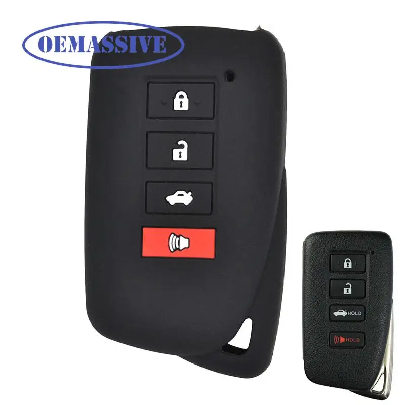 OEMASSIVE Key Case Cover For Lexus ES350 GS350 GS450h IS250 IS350 RC350 ES300h NX200T NX300h LX570 Keyless Fob Shell 4 Button