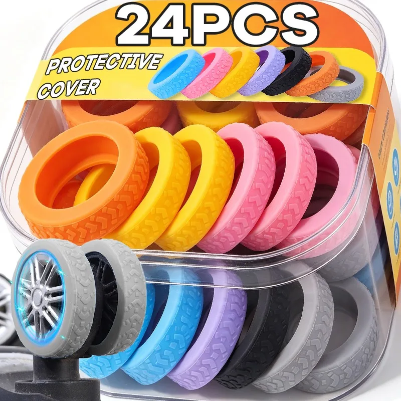 Soft Thicken Texture Silicone Wheels Protector for Luggage Reduce Noise Travel Luggage Wheels Cover Luggage Accessories
