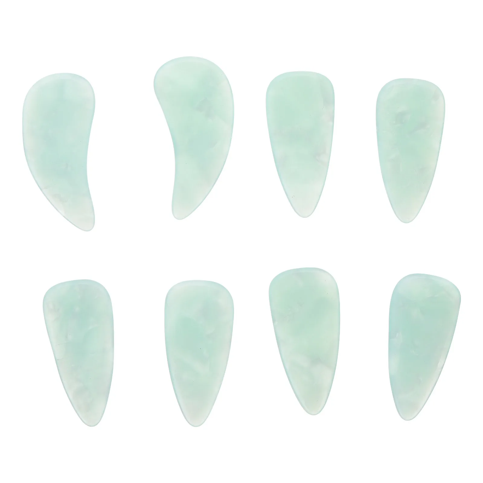 

8pcs Guzheng Nails Resin Double-Sided Curved Medium Size For Adults Practice Performance Finger Protectors Chinese Zither