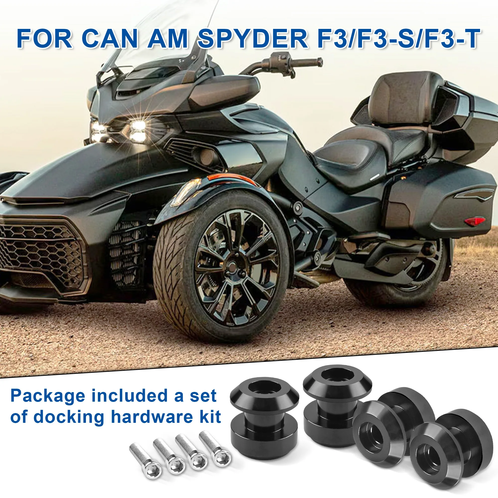 Screws Nut Mounting Spools Kit Docking Hardware Sissy Bar Backrest Bungee Buttons for All Can Am Spyder F3/F3-S/F3-T