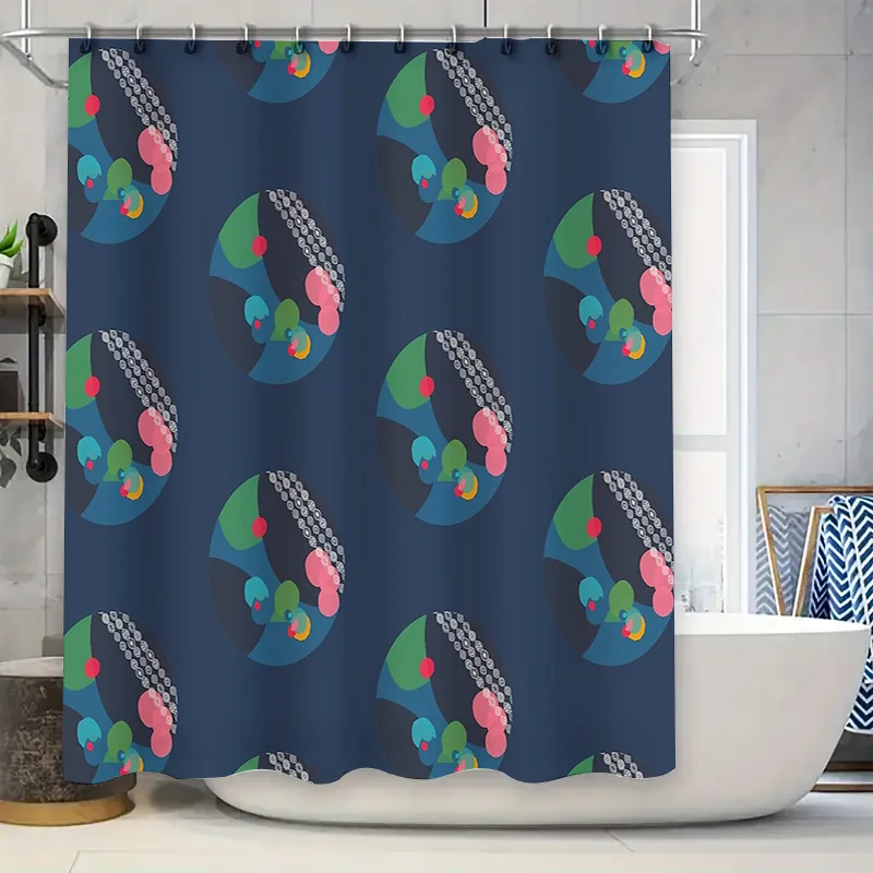 

Shower Curtain Botanical Floral Pattern Blue Green Nature Home Decor Bathroom Set Waterproof Vintage Farmhouse Aesthetic