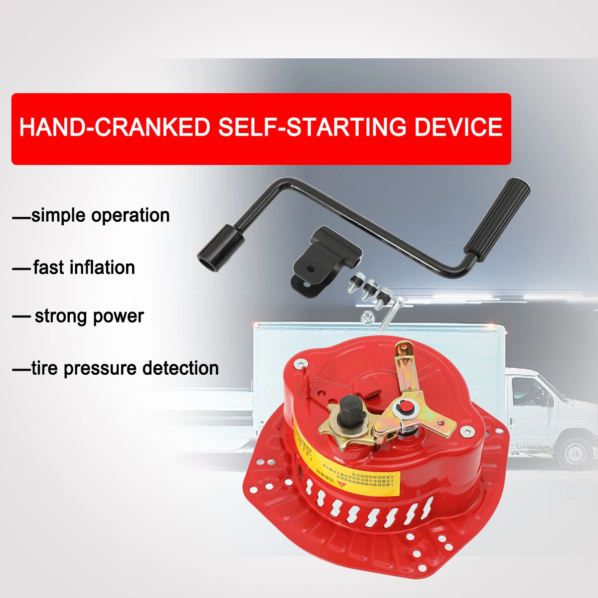 Hand Crank No-Pull Starter, Hand Crank Starter Replacement For 170F 173F 178F 186F 188F 192F 195F Starter Assembly