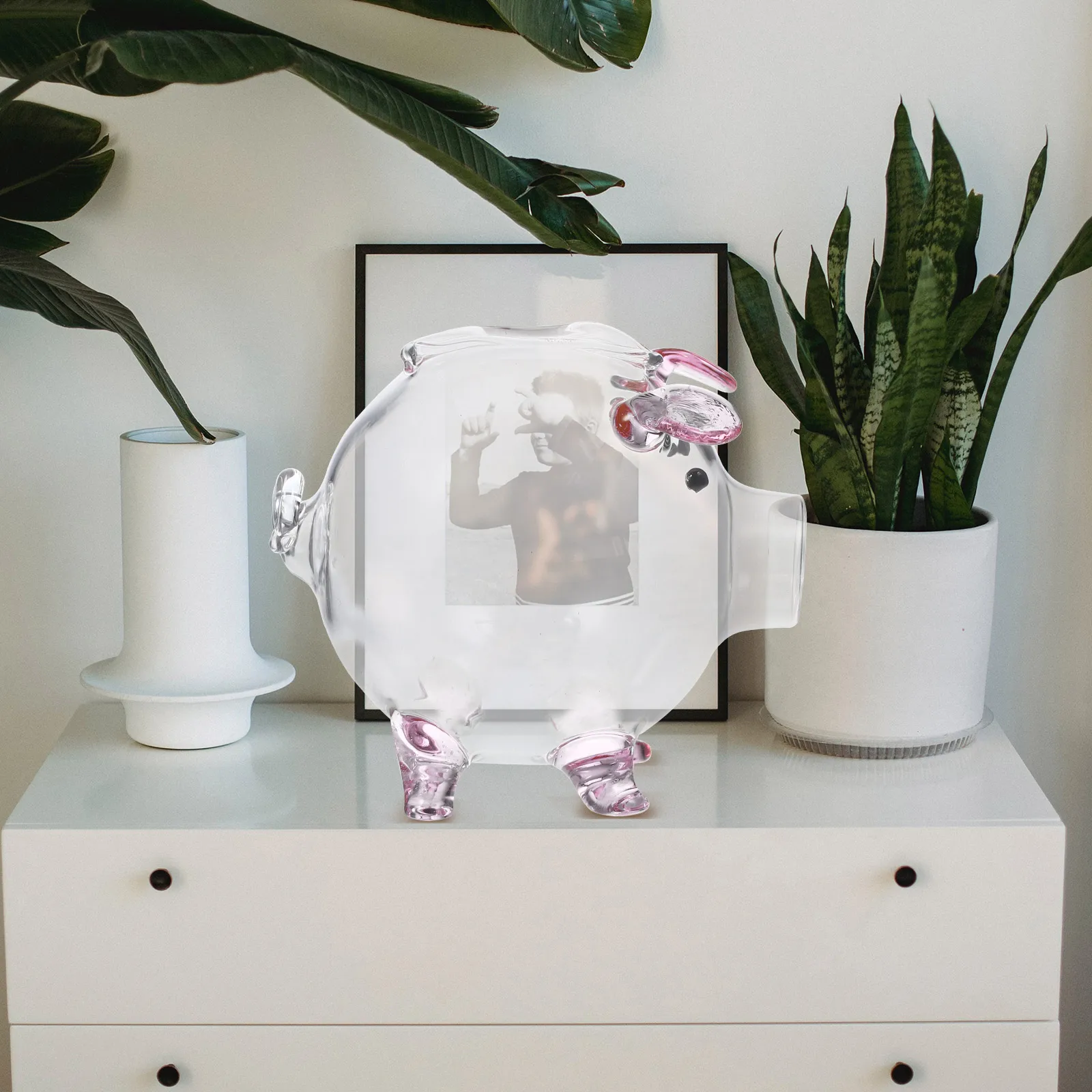 Hucha de vidrio transparente, duradera, estable, uso prolongado, caja de dinero creativa para niñas y niños, hucha de ahorro, caja de dinero de vidrio