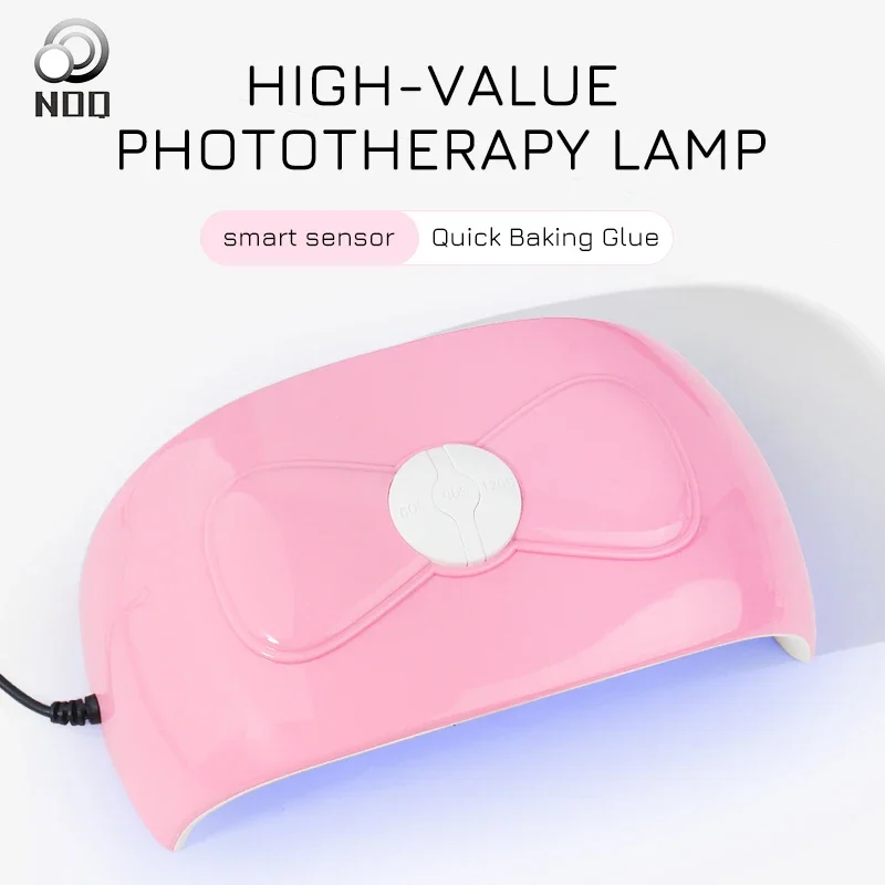 Nail 18Led UV LED Nails Lamp, Portable Gel Light Mouse Shape Pocket Size Dryer With USB Cable Gels Polish Pink bow Tie