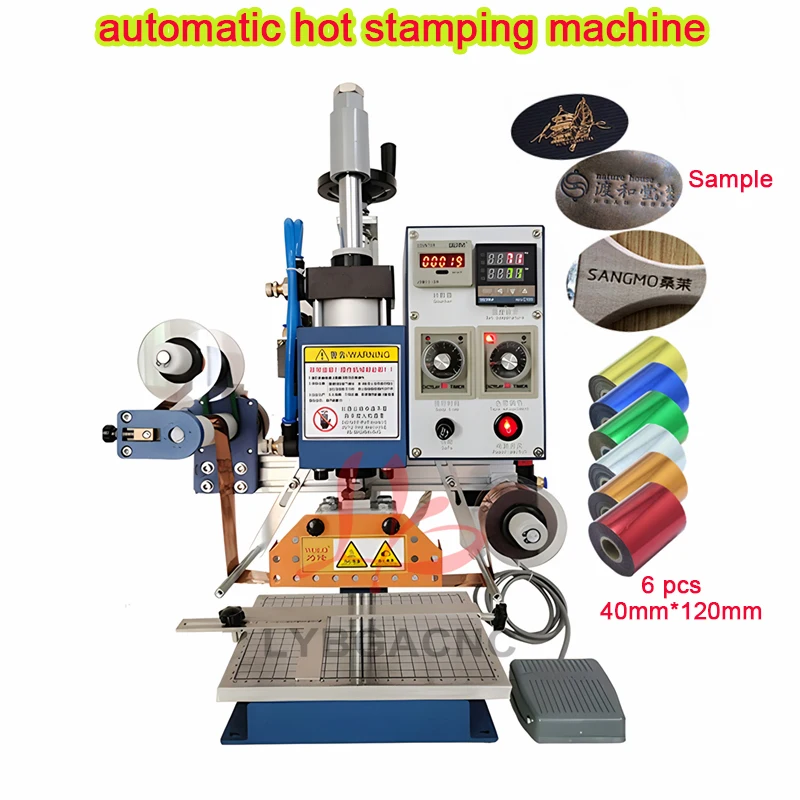 

Bronzing Machine Hot Stamping Machine pneumatic Embossing Machine with Hot Stamping Foil gilded paper HS foil for PVC Leather