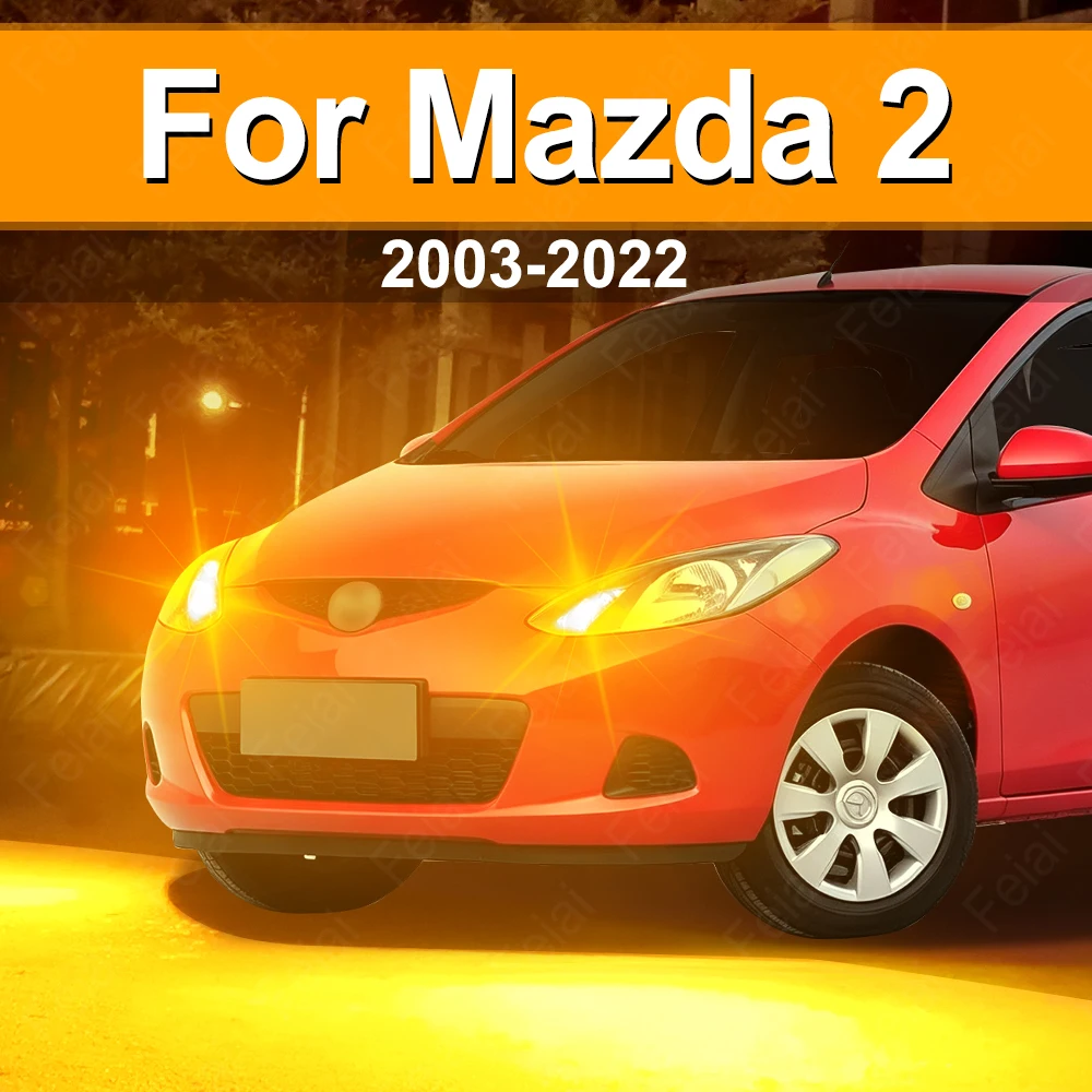Светодиодный указатель поворота для Mazda 2 Demio, янтарный, для Mazda 2 DY DE DH DL DJ KB, аксессуары 2003-2022, 2010, 2011.
