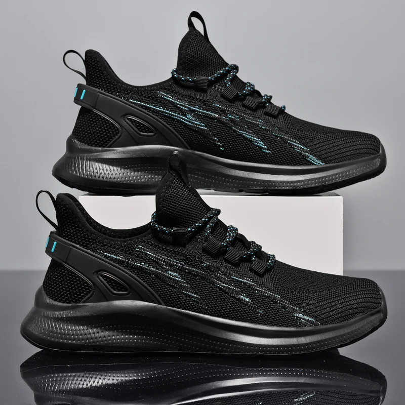 Men's casual outdoor spring summer new speed runing shoes wear-resistant breathable light sneakers soft-sole racing sports shoes