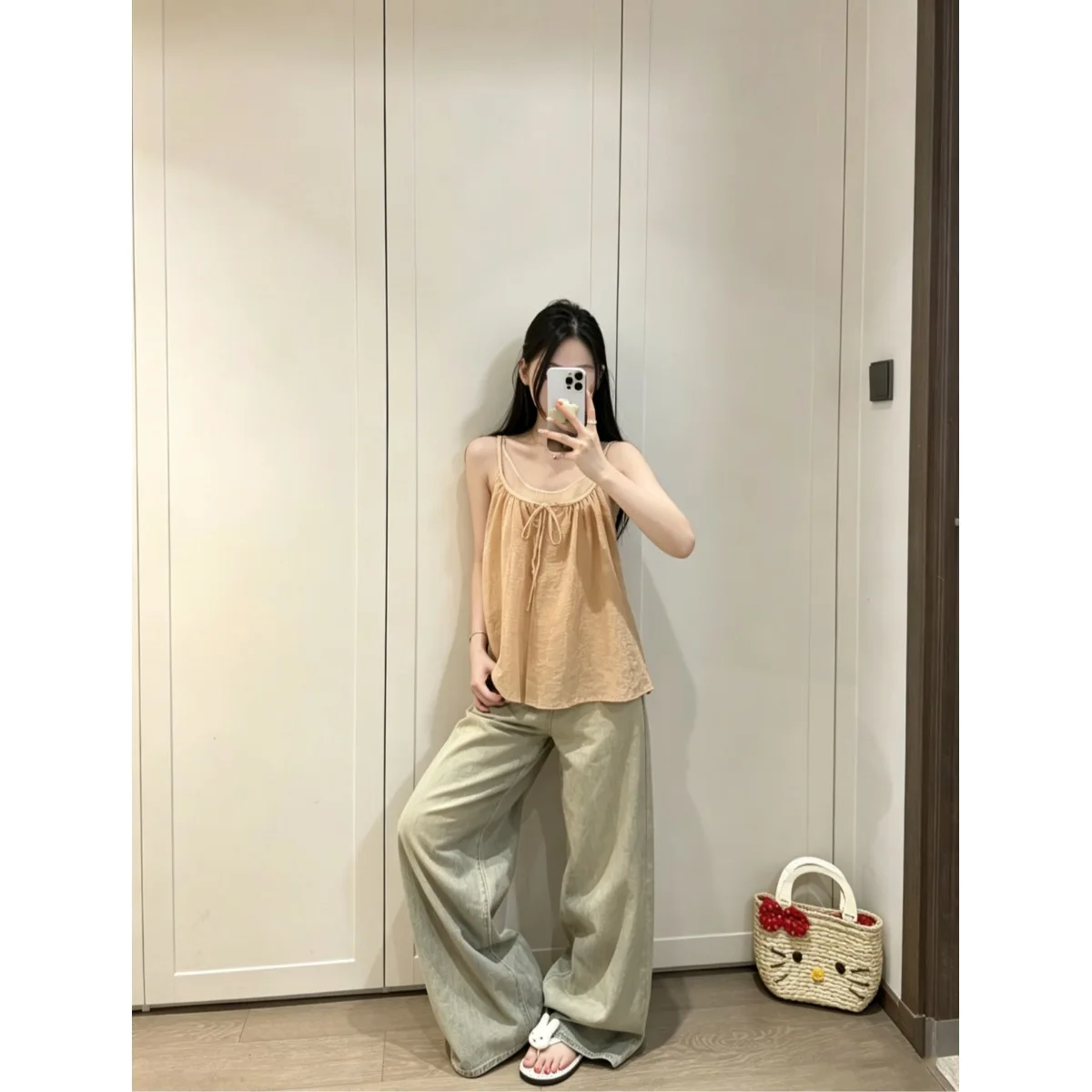 

2026 Summer New Style Women's Knitted Belted Strap Vest Top Versatile Two-Piece Set Fashionable Layering Polyester Fiber