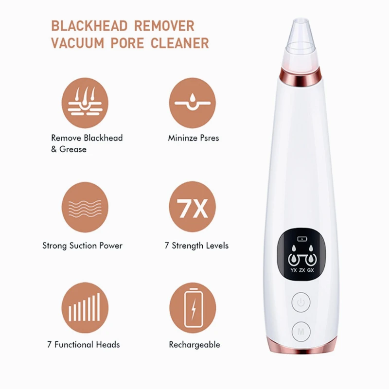 

Electric Face Cleaner Acne Extractor Kit Nasal Pore Suction Blackhead Removal Vacuum Cleaner