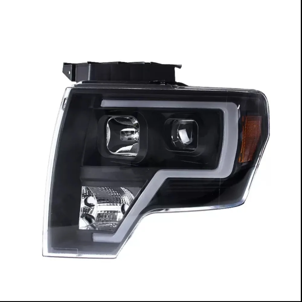 Pair of Car Headlight assembly For Ford Raptor F150 2008-14 led DRL daytime running light turn signal head lamp