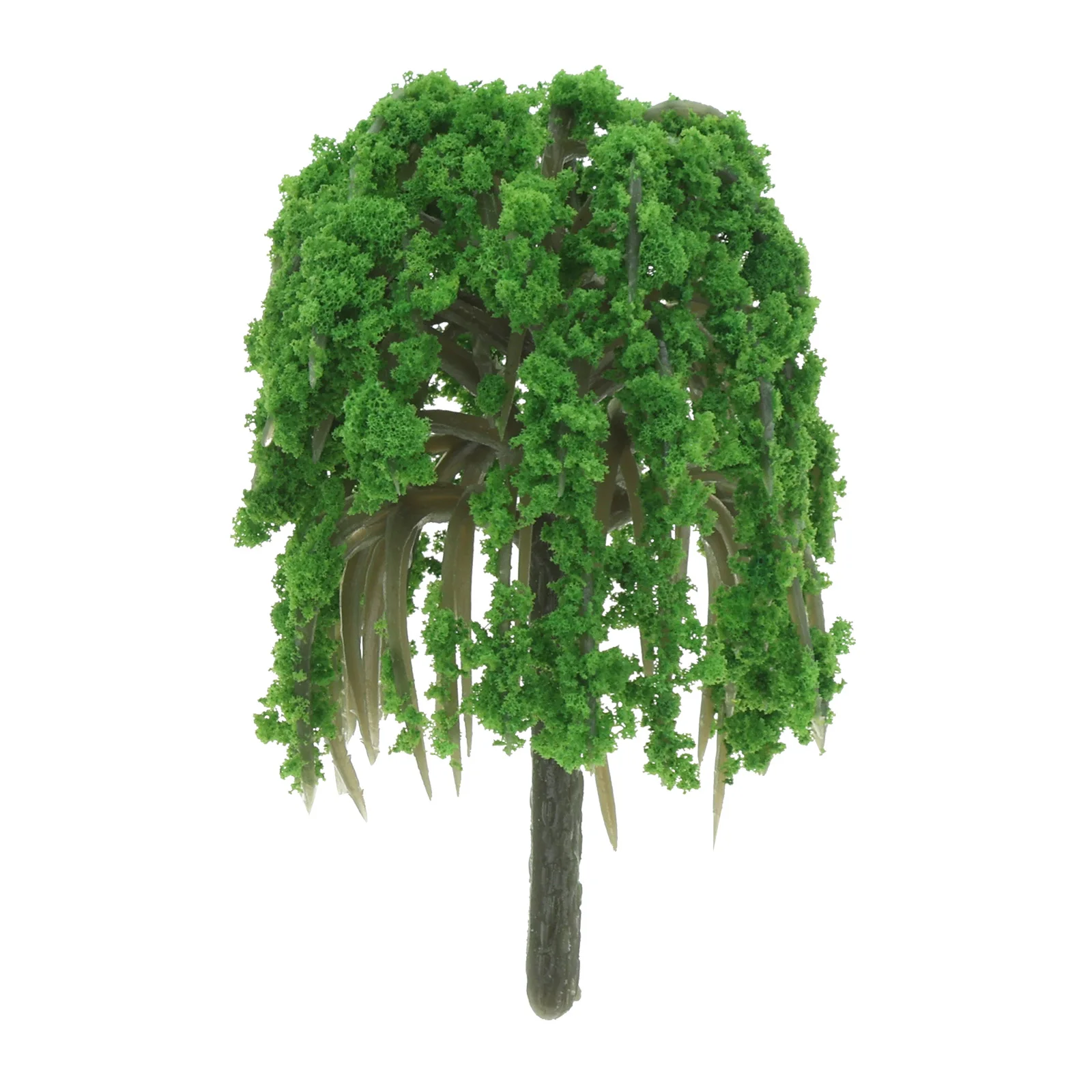 20Pcs 5cm Green Willow Tree Miniature Model Artificial Scenery Landscape Weeping Willow Tree for Train Scenery Landscape Layout