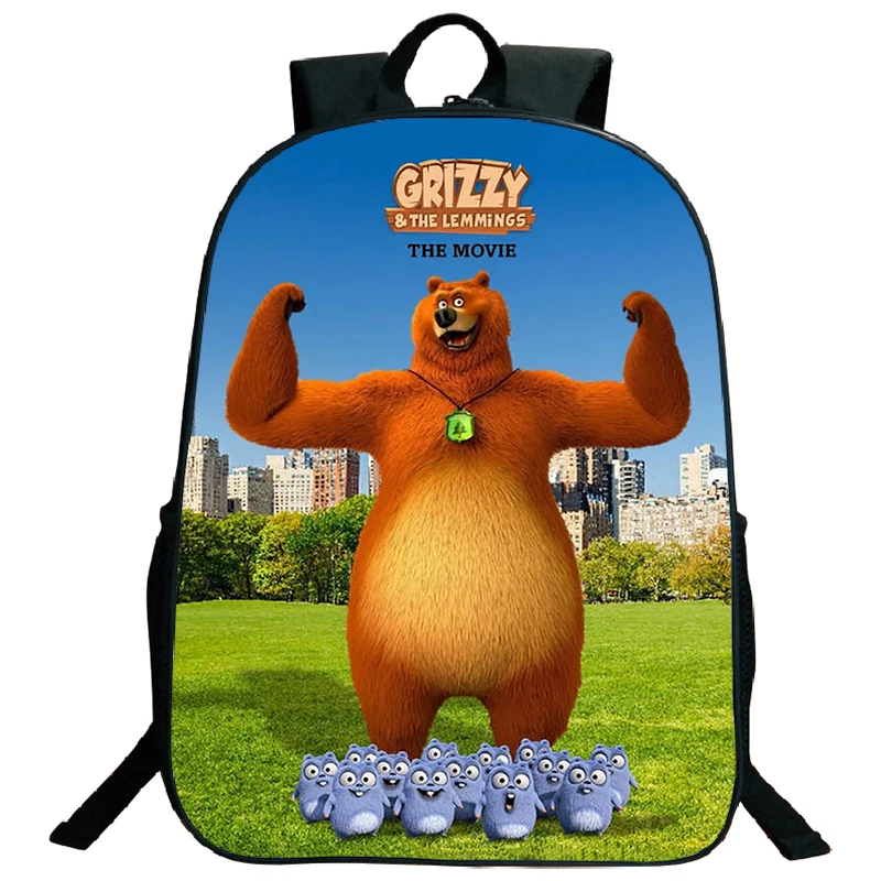 Grizzy and the Lemmings Mochilas para Crianças, Laptop Bag, Mochila Escolar, Mochila de Volta à Escola, Kids Bookbag, Presentes para Meninos e Meninas