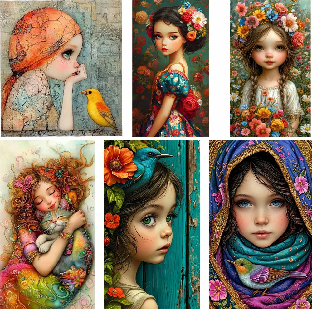 Oil Painting Iron-On Transfer For Clothing DIY A-Level Washable T-shirt Thermal Sticker Beautiful Flowers Patches Applique