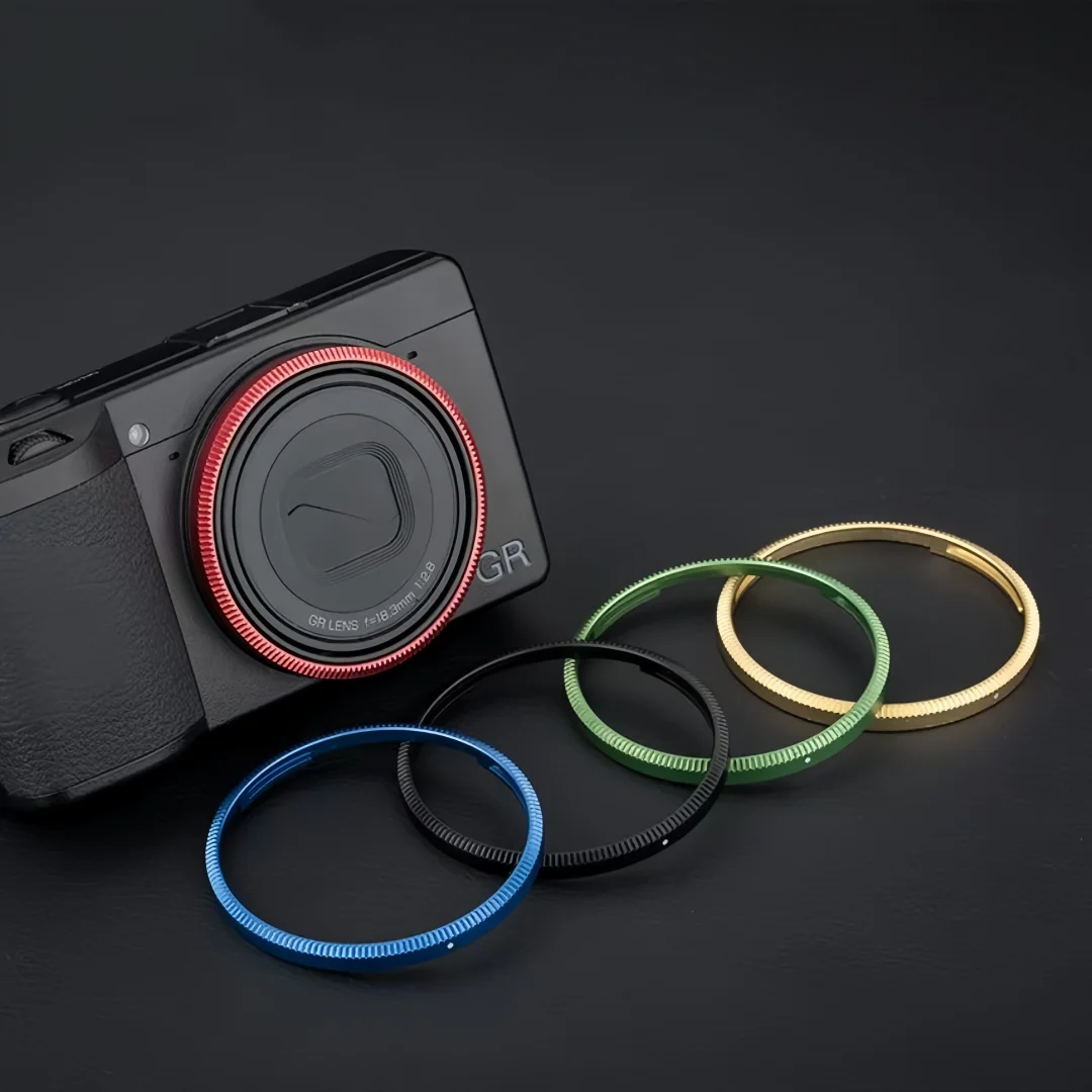 حلقة تزيين العدسات المعدنية الملونة لكاميرا Ricoh GR3 GRIII GR3X GRIIIX HDF أسود أحمر أخضر أزرق فضي ذهبي ملحقات