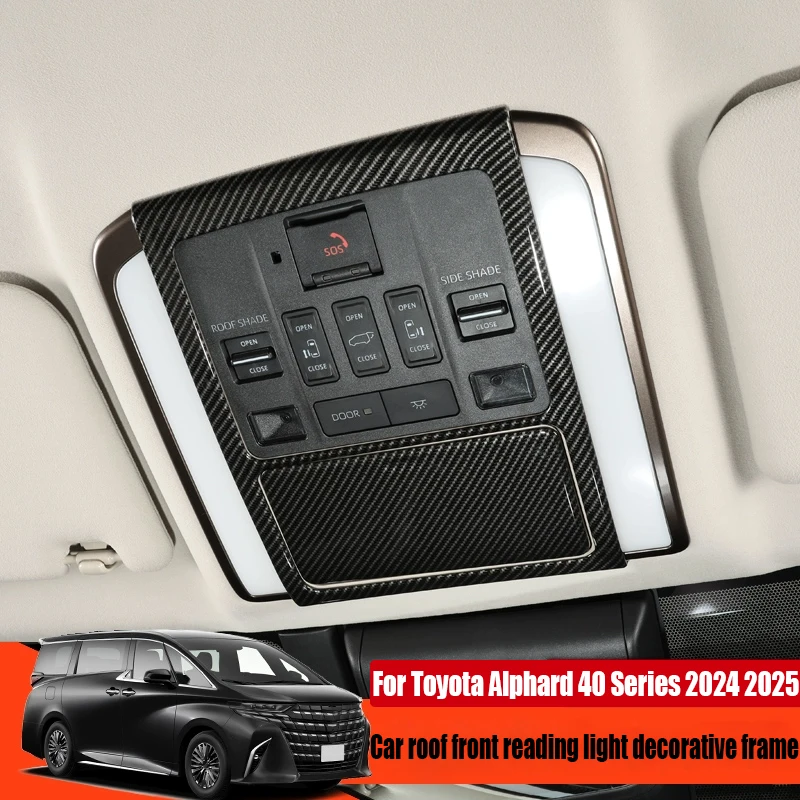 

Передняя лампа для чтения на крыше автомобиля, декоративная рамка, материал ABS, деталь для модификации салона автомобиля для Toyota Alphard 40 Series 2024 2025