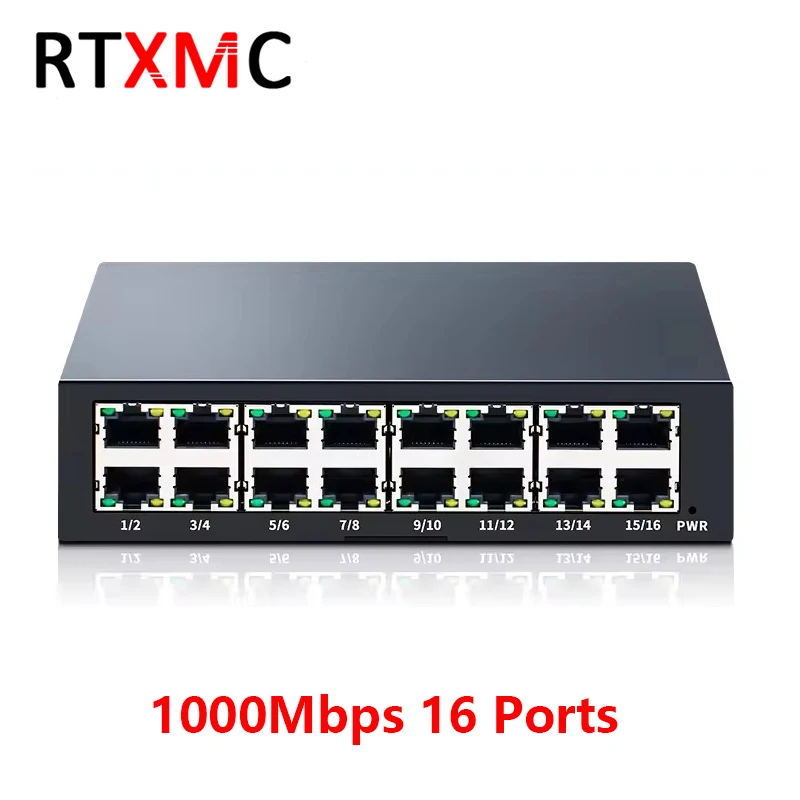 gigabit-16-port-10-100-1000m-dc-in-12v-industrial-ethernet-switch-module-for-school-shopping-mall-industrial-zone-shopping