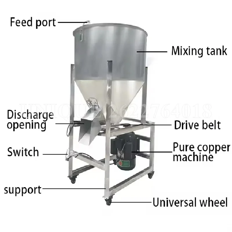 Hot Selling Animal Feed Pellet Feed Powder Mixer Feed Processing Machine Plastic Dry Powder Corn Seed Mixer Blender Machine