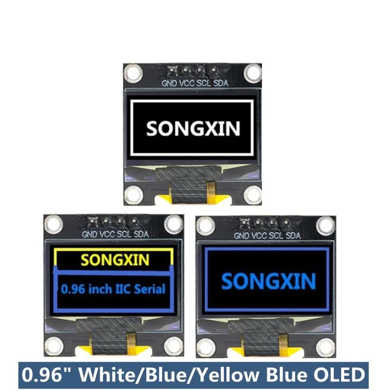 SAMIROB 0.96 Inci OLED SSD1306 Putih/Biru/Kuning 128X64 IIC I2C Modul Tampilan Serial 12864 Papan Layar LCD untuk Arduino