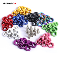 M6 Fender Washers and Bolt License Plate Frame Washer Bolts Aluminum For Honda Nissan Bmw 10Pcs/Pack