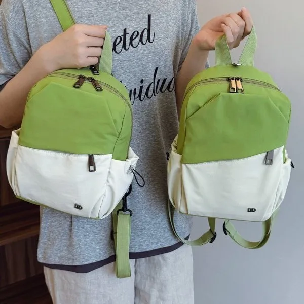 

2025 Новая высококачественная модная двойная сумка через плечо, повседневный простой однотонный рюкзак