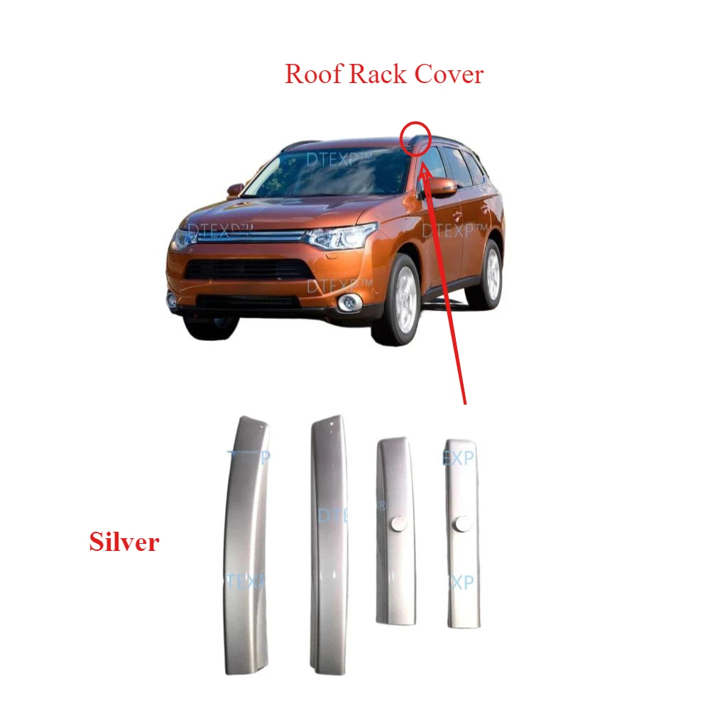 

1 Piece Silver Roof Rack Cover for Outlander GF GG 2013-2020 7661A422 for Airtrek Plastic Dirty Decoration Shell 7661A415