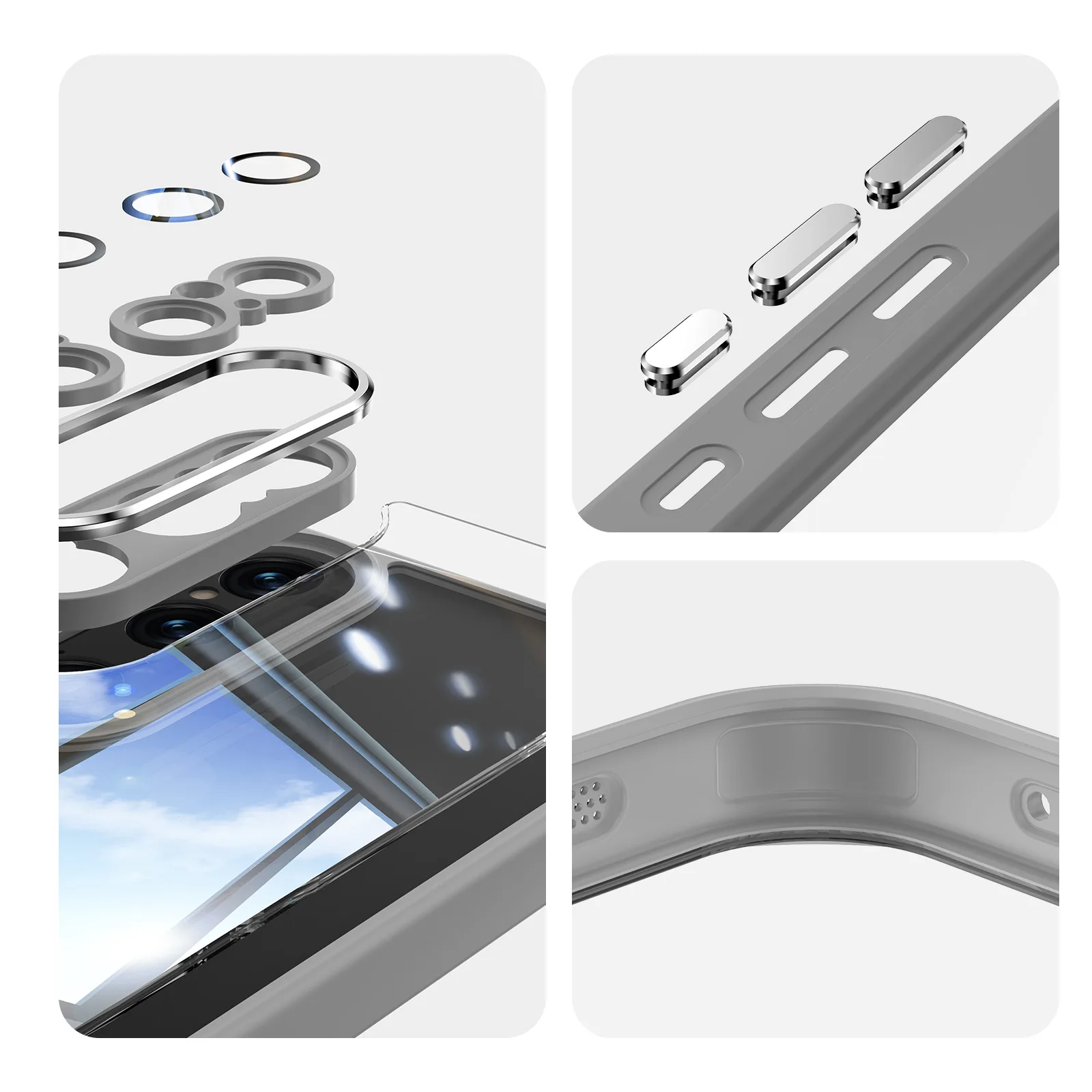 حافظة tpu معدنية مضادة للطرق لسوني إكسبيريا 1 vi 10 ، حافظة زجاجية مضادة للطرق ، أحدث صيحات الموضة