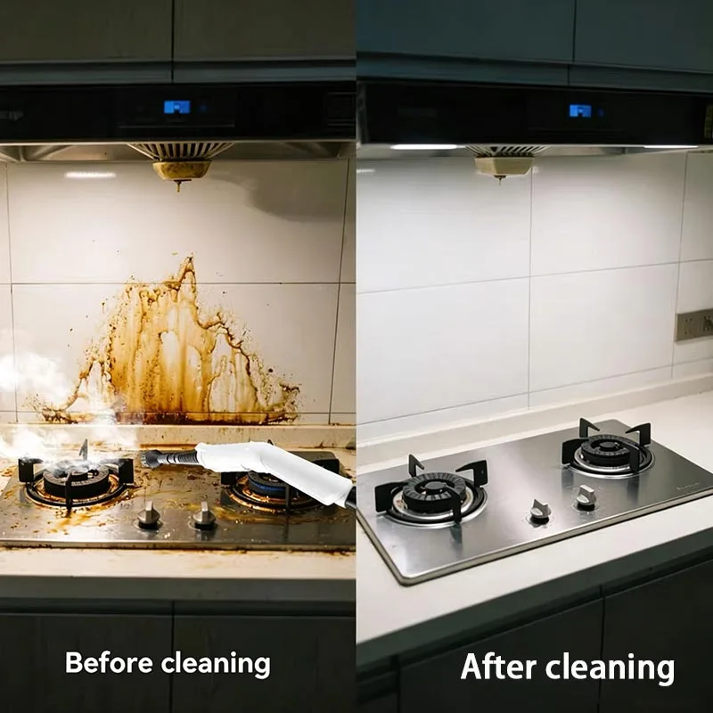 Limpador a Vapor Portátil de Alta Pressão com Múltiplos Bicos para Limpeza Doméstica, Cozinha, Carro e Janelas