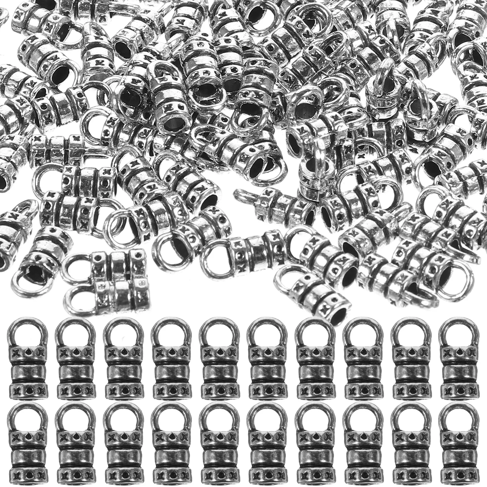 100개 빈티지 합금 DIY 팔찌 연결 클라스프 내구성 있는 보석 버클 목걸이 가방 열쇠고리 제작용 연결 클라스프