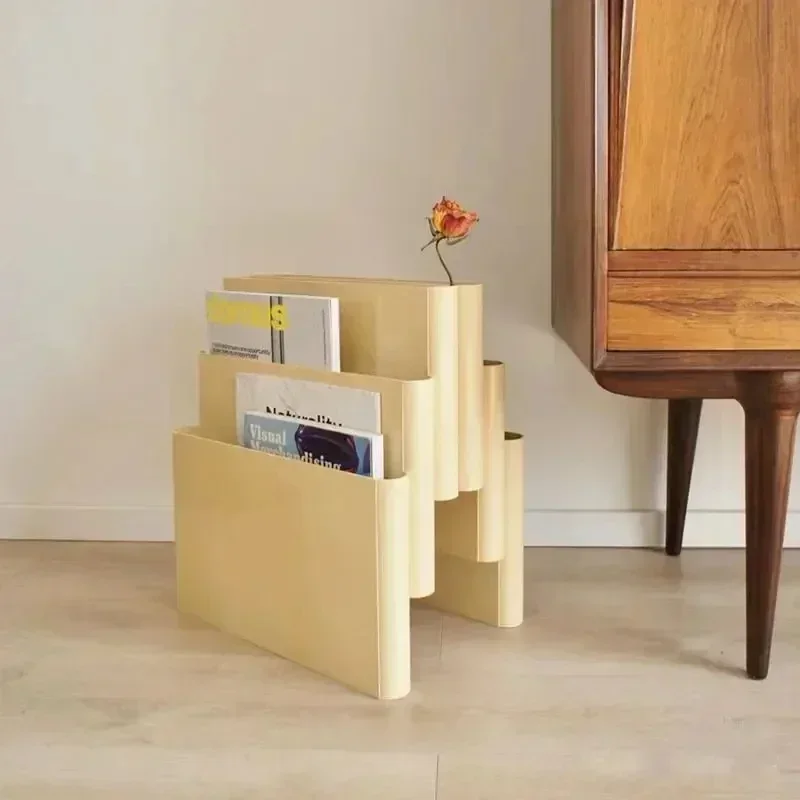 Quality Medieval Magazine Rack ABS Bookshelf Landing Newspaper Book Shelf Home Decoration Accessories Space Saving Furniture