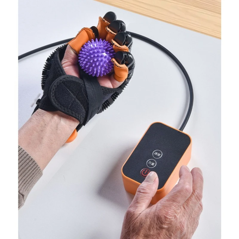 Intelligent Massage Gloves Hemiplegia Stroke Hand Stiffness Multifunctional Electric Finger Rehabilitation Training Device