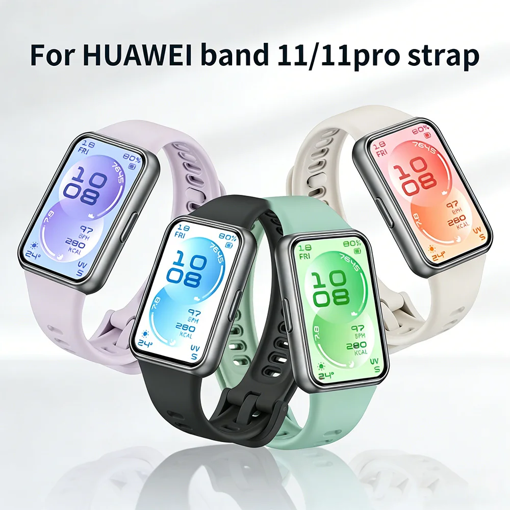 Original Silikonarmband für Huawei Band 11 Pro Smartwatch Correa Ersatzarmband Huawei Band 11 Armbänder