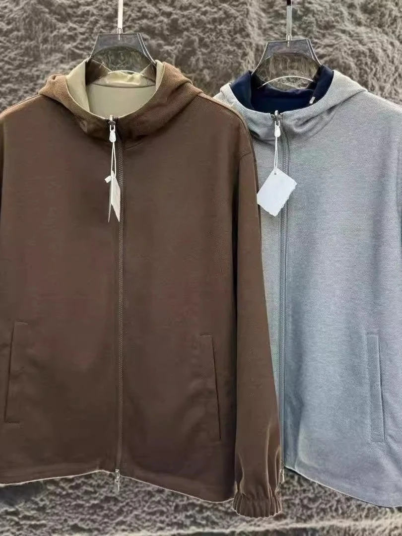 

Итальянская трикотажная флисовая куртка BC с двусторонним капюшоном