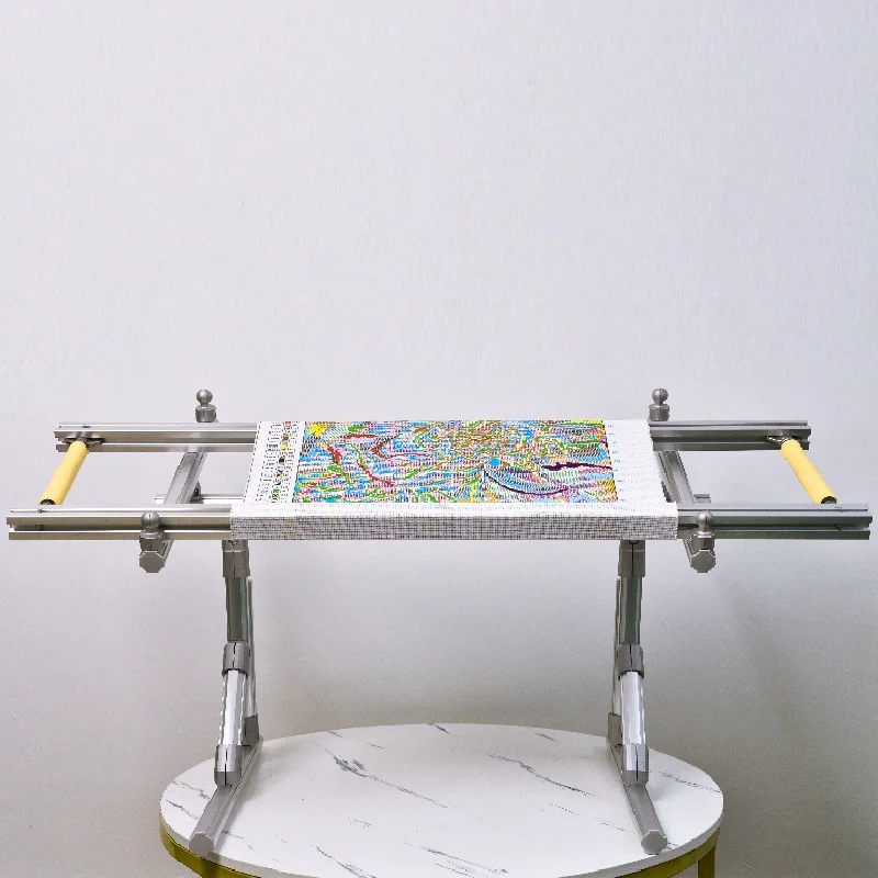 عززت عبر غرزة الإطار السرير الخامس تمتد الإطار سبائك الألومنيوم قابل للتعديل إطار التطريز الوقوف #2