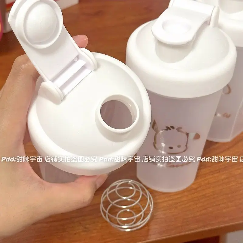 Anime Cartoon Hello Kitty My Melody Shaker Cup Sports Portable Convenient Mixing Cup 400ml Plastic Shaker Bottle Holiday Gift