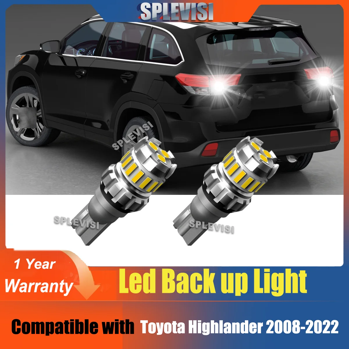 

2pcs Reverse Backup Light LED Bulb DC12V Canbus Compatible With Toyota Highlander 2008 2009 2010 2011 2012 2013 2014 2015-2022