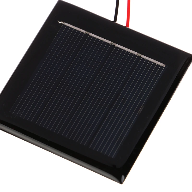 Micro placa Solar fotovoltaica, placa epoxi de 5 piezas, 2v120Ma, con cables, 54mm x 54mm