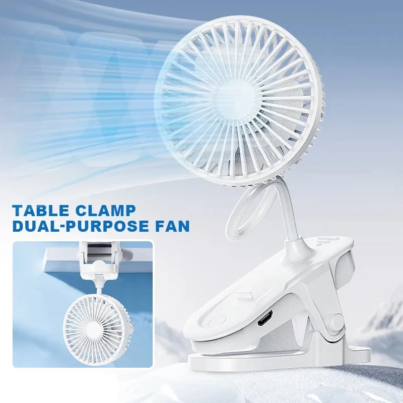 

Mini clip electric fan, which can rotate 180 degrees. The stand supports USB charging, and multiple gears can be adjusted.