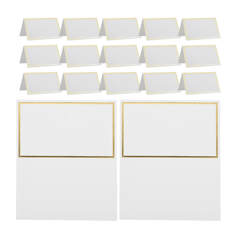 

120Pcs Gold Foil Table Cards Wedding Seating Name Tent Place Paper Signs Banquet Party Accessories Stable Standing Reserved Seat
