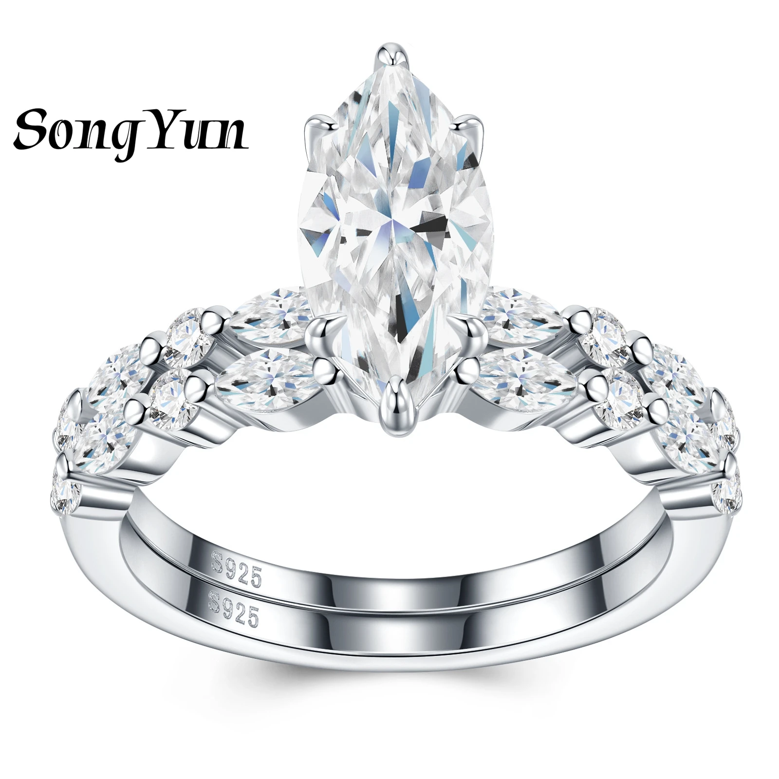 

SongYun Designer Jewelry 925 Sterling Silver Ring Moissanite Ring Anniversary for Best Friend 18K Gold Fine Jewelry