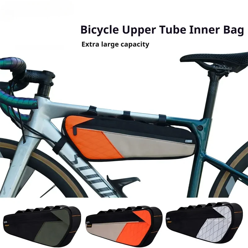 2.5L Bike Frame Bag Waterproof Bicycle Frame Under Tube Bag Dirt-resistant MTB Road Gravel Bike Triangle Storage Bags Bike Bag