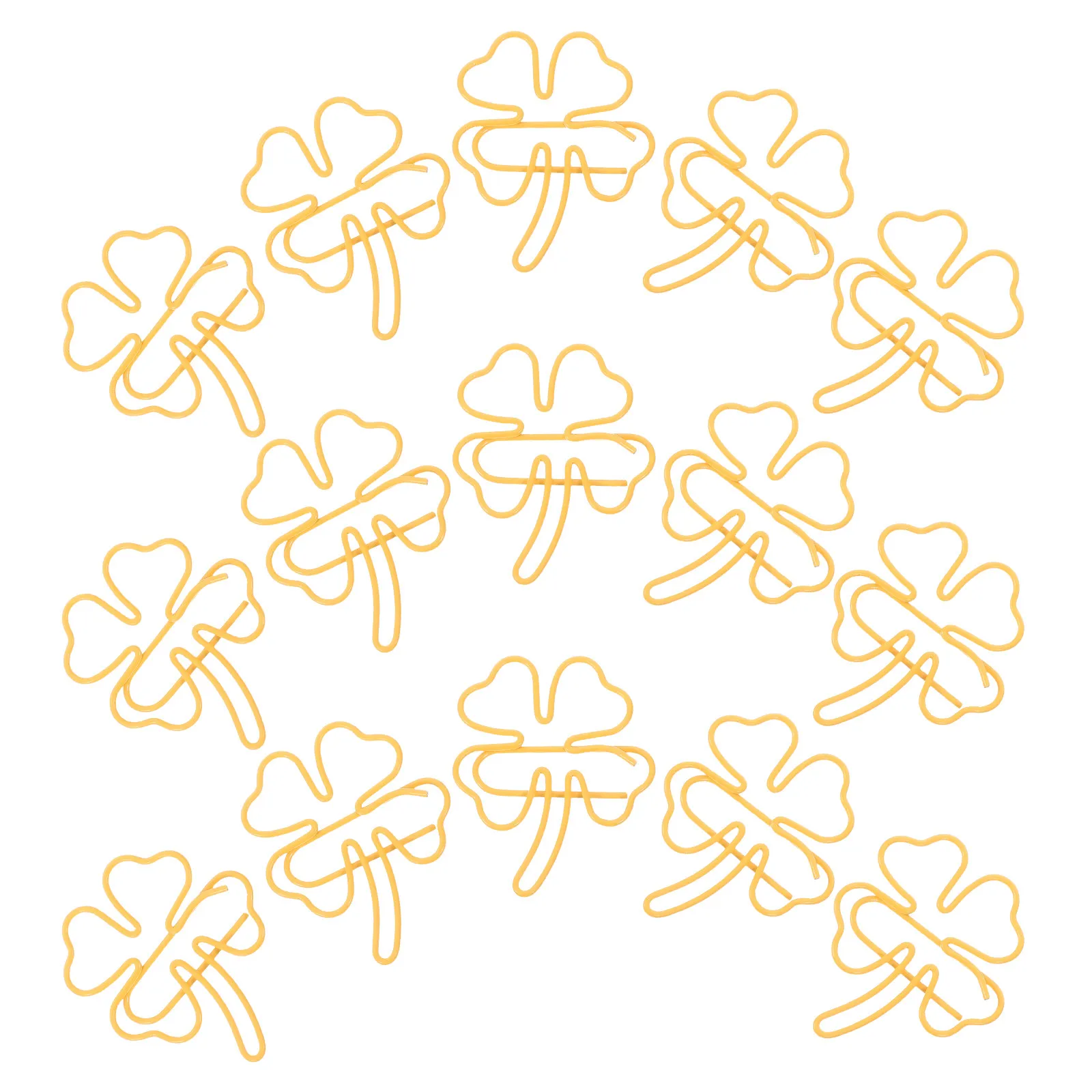 

50Pcs Shamrock Shaped Paper Clips Fun Metal Book Markers for Notes Letters Photos Scrapbooking School Desk Accessories
