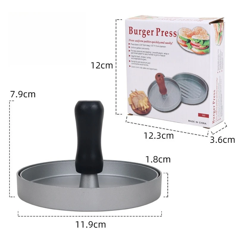 Presse à hamburgers antiadhésive, moule à hamburger en métal pour boeuf, fromage, légumes, fabricati