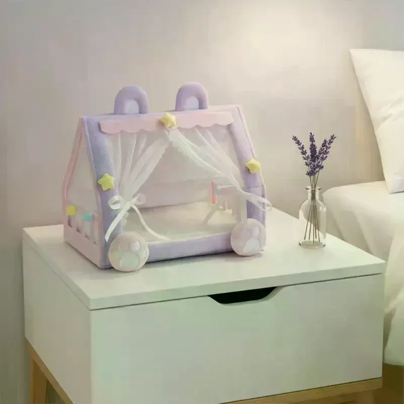 Doll Tent Bed Breathable Cotton Doll Bed Creative Storage Toy for Toddlers Pretend Play Nursery Room Decor Gift