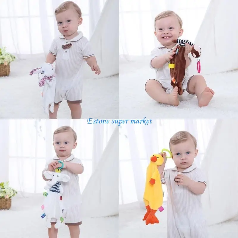 090B Comforting Toy For Babies Comfort Dolls Sleeping Dolls For Toddlers Newborn Rattle Toy Appease Towel Plush Toy