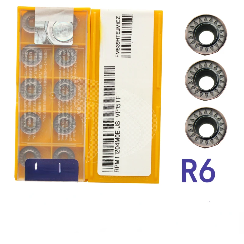 R6 Circular Milling Cutter RPMT1204MOE-JS VP15TF/R6 for Angle Cleaning with Smooth Cutting Tool