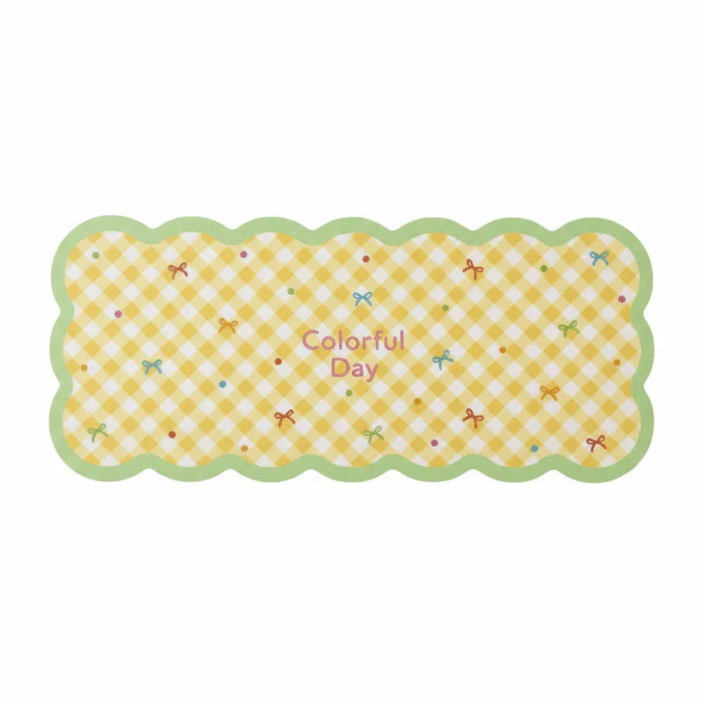 Table Cushion Gingham Desk Mat Cute Large Table Blotter Thick Washable Mouse Pad Office