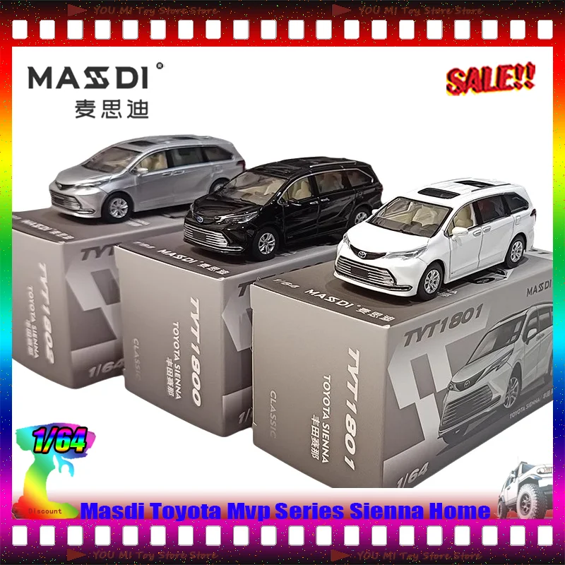 Neue Lager Masdi 1:64 Toyota Mvp Serie Sienna Hause Simulation Legierung Miniatur Statische Auto Modell Benutzerdefinierte Junge Spielzeug Geschenke Dekorationen
