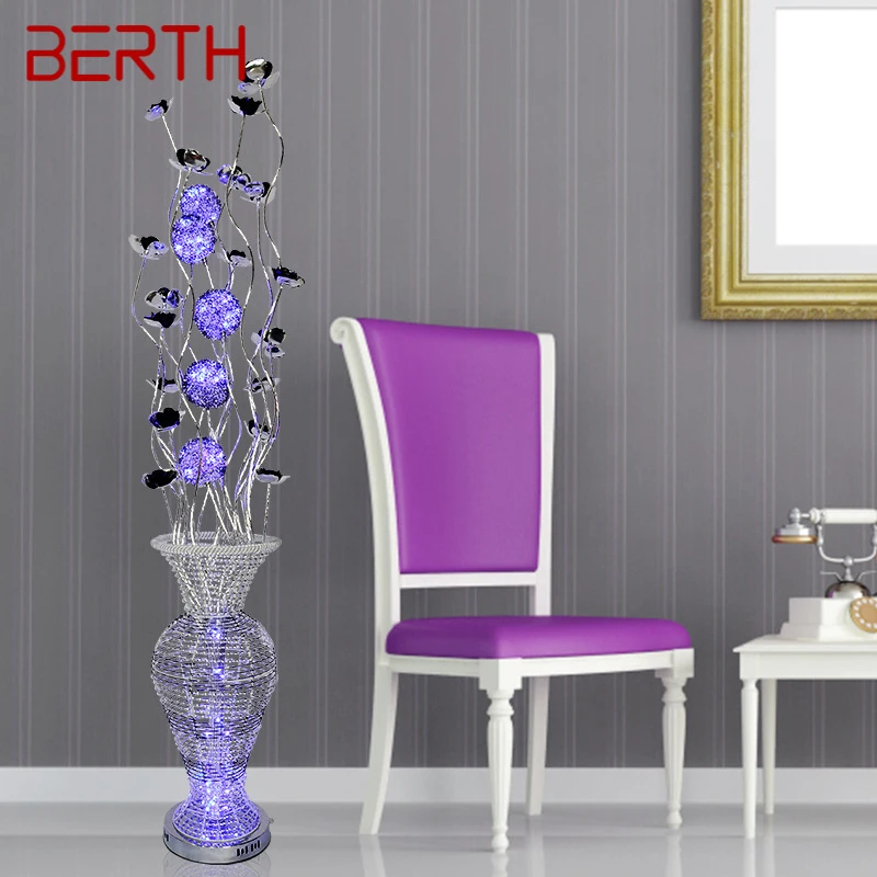 

BERTH Nordic Floor Lamp Fashionable Modern Iiving Room Bedroom Hotel Aluminum Wire LED Originality Decorative Standing Light