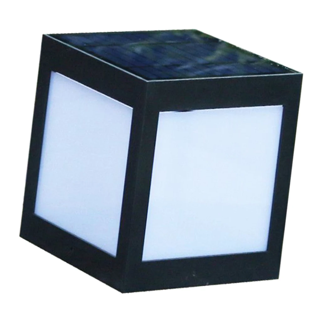 Solar LED Pillar Lamp Post Outdoor Waterproof Garden Light Fence Post Lighting for Yard Decoration